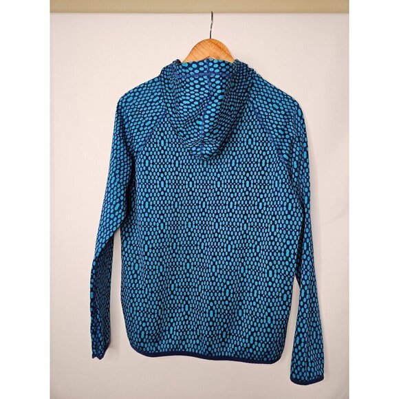 Nike Therma-Fit Sweatshirt Hooded Pullover Size Medium Blue & Teal Polka Dot - Picture 3 of 7